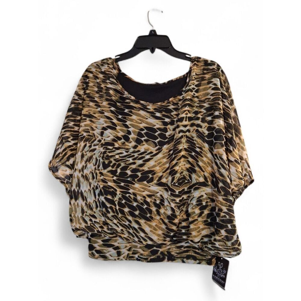 Madison Paige Blouse Black And Hold Size Small New With Tags
